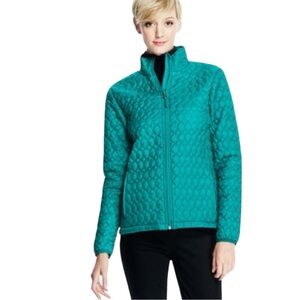 LANDS’ END Quilted Full-zip Chore / Barn Jacket in Teal Size L (14-16)